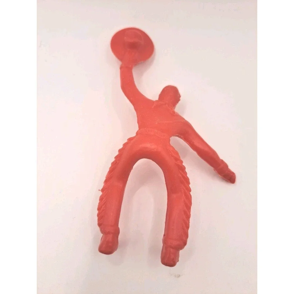 Vintage Mid Century Plastic Toy Cowboy HOPALONG CASSIDY Hoppy Waving Hat